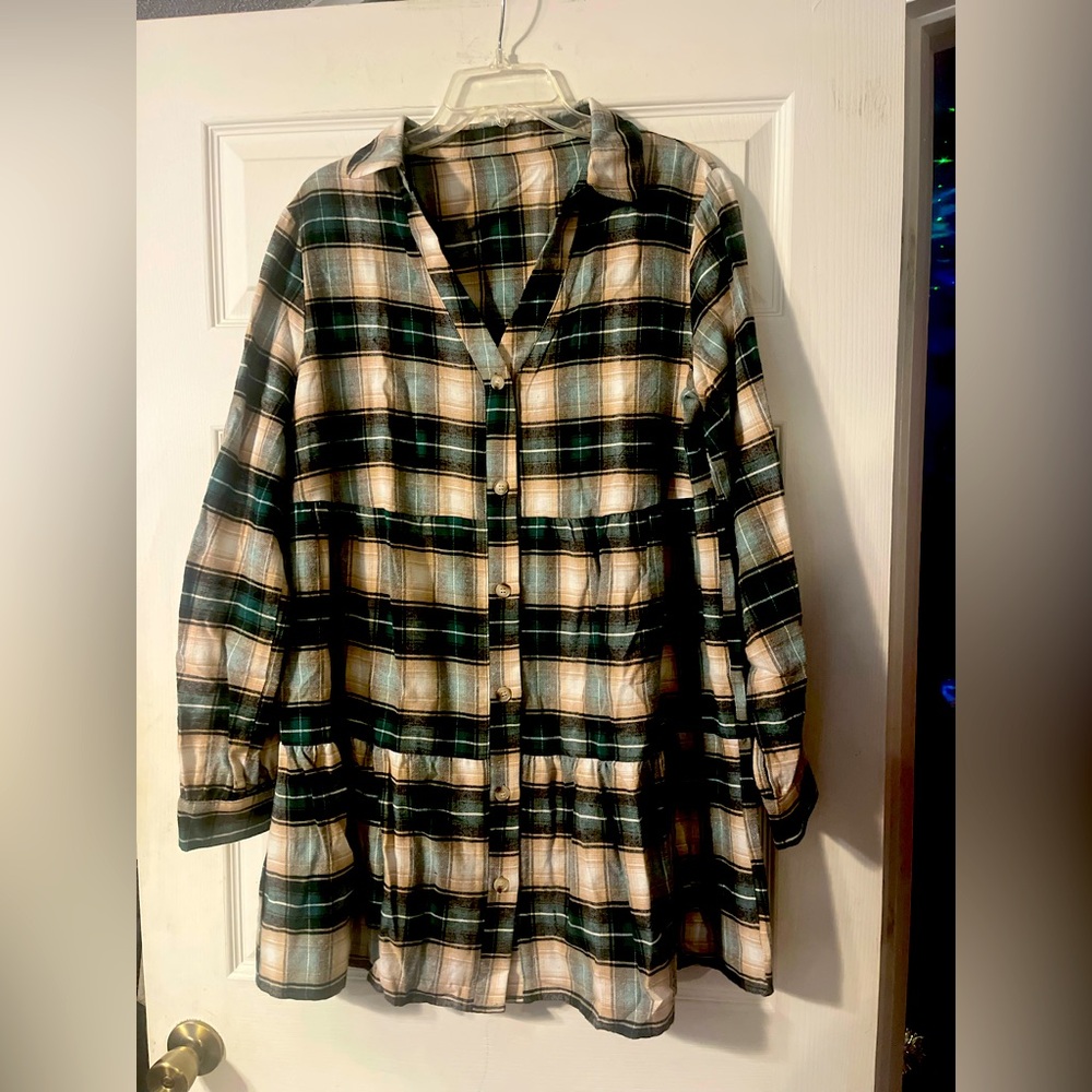 Women’s XL Plaid Tunic